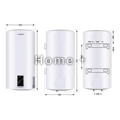 Водонагрівач Thermo Alliance Slim 50 л, сухий ТЕН 2х (0,8 + 1,2) кВт (D50V20J(D)1-K) SD00042045 фото