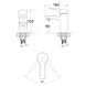 Змішувач для раковини Lidz Tani 0011F1 (k40) LDTAN001F1CRM44959 CRM