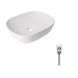 Комплект Qtap Aquarius: Раковина накладная прямоугольная 465x375x115 мм White + Донный клапан PU02