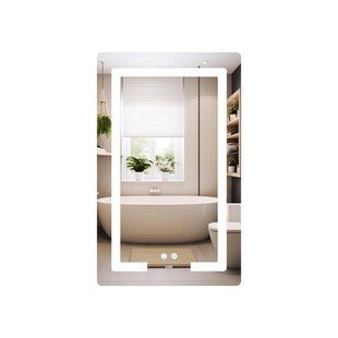 Дзеркало Lidz Kubis (KU2) 500х800 з LED-підсвіткою Touch, з антизапотіванням, з димером, рег. яскравості LD78LF936508048448 SD00054572 фото