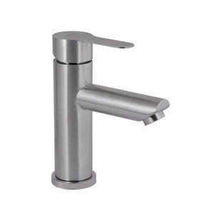 Змішувач для раковини Brinex Pure 001F низький Nickel BRIPUR001FNKL SD00053172 фото
