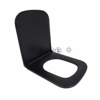 Qtap Сидіння для унітаза (Tern) 435x345x55&nbsp;мм, Matt Black, з мікроліфтом, Slim Duroplast, Quick Release SD00051482 фото