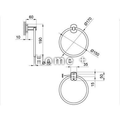 Полотенцедержатель Qtap Liberty CRM 1160 SD00031712 фото