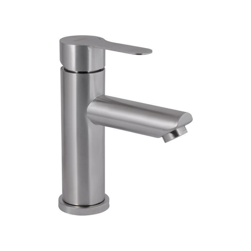 Змішувач для раковини Brinex Pure 001F низький Nickel BRIPUR001FNKL SD00053172 фото