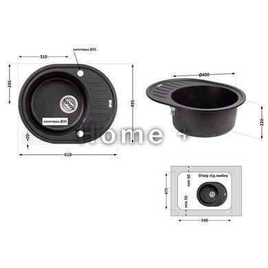 Кухонна мийка Lidz 620x500/200 BLM-14 (LIDZBLM14620500200) SD00043267 фото