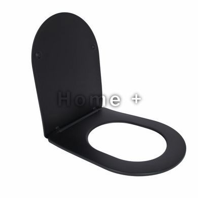 Qtap Сидіння для унітаза (Scorpio New) 460x362x50 мм, Matt Black, з мікроліфтом, Slim Duroplast, Quick Release SD00053476 фото