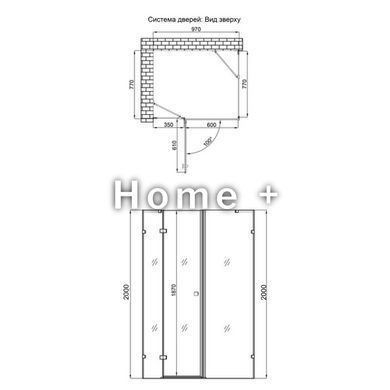 Душова кабіна Qtap Capricorn CRM1018RC6 100х80 см, скло Clear 6 мм, CalcLess, без піддона SD00039711 фото