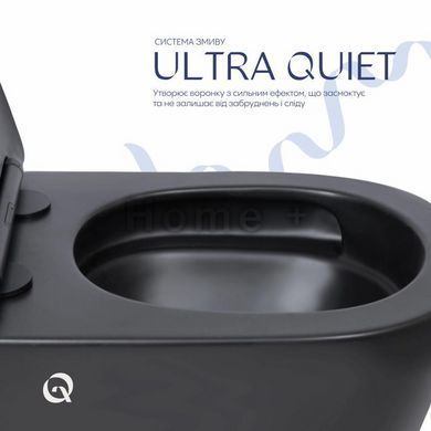 Унітаз підвісний Qtap Scorpio Ultra Quiet із сидінням із сидінням Soft-Close MATT BLACK QT14332380AMB SD00052569 фото