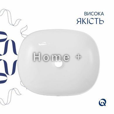 Раковина накладна Qtap Aquarius 470x380x120 мм, Marble, прямокутна, з донним клапаном QTAQA188MR49782 SD00055906 фото