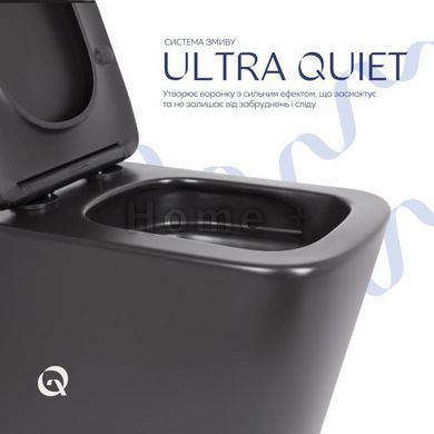 Унітаз підвісний Qtap Tern New Ultra Quiet із сидінням із сидінням Soft-Close MATT BLACK QT17332303ASMB SD00052572 фото