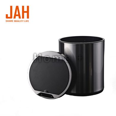 Сенсорное мусорное ведро JAH 20 л круглое тёмно-серебряный металлик без внутреннего ведра