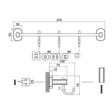 Крючок Qtap Liberty CRM 1154-3 SD00031715 фото