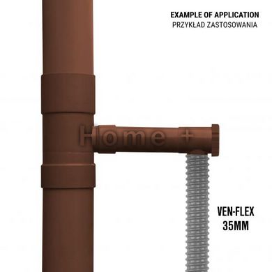 Дощоприймач із клапаном, Ø 90 мм, коричневий, IBCLZ1-090-BR