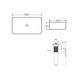 Комплект Qtap Tern: Раковина накладная прямоугольная 605x350x140 мм WHITE + Донный клапан PU02