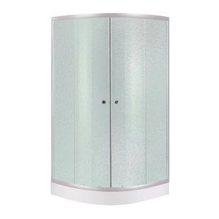 Набор Lidz душевая кабина Latwa SC90x90.SAT.LOW.FR, стекло Frost 4 мм + поддон Kupala SD00048620 фото