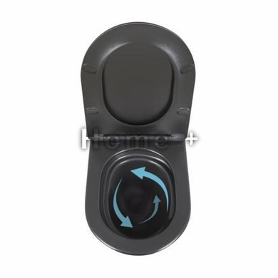 Унітаз підвісний Qtap Robin New Ultra Quiet із сидінням із сидінням Soft-Close MATT BLACK QT13332381ASMB SD00052574 фото