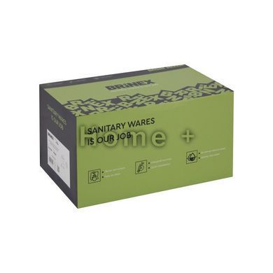 Змішувач для ванни Brinex Pure 006 з поворотним виливом (з душовим гарнітуром) Nickel BRIPUR006NKL SD00053175 фото