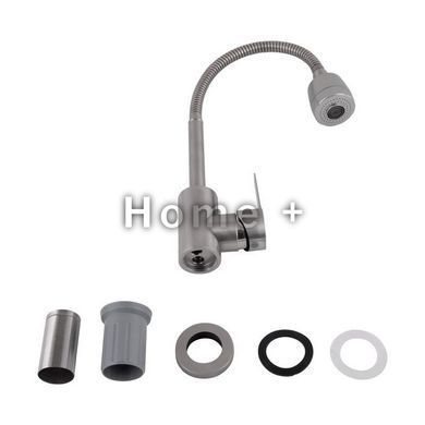 Смеситель для кухни Brinex Pure 015F41 с гибким изливом Nickel BRIPUR015F41NKL SD00053181 фото