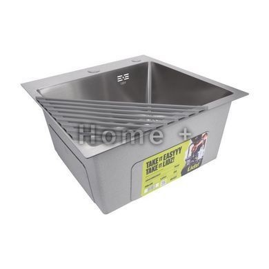 Сушарка для кухонної мтйки кутова Lidz Acsis LA17 Gray, квадратна основа, для посуду 430х175 мм SD00055894 фото