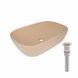 Раковина накладная Qtap Robin 600x390x150 мм, Beige, прямоугольная, с донным клапаном QTROB188SB49787